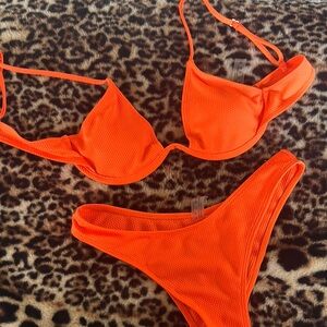 Vibrant Orange Bikini Set